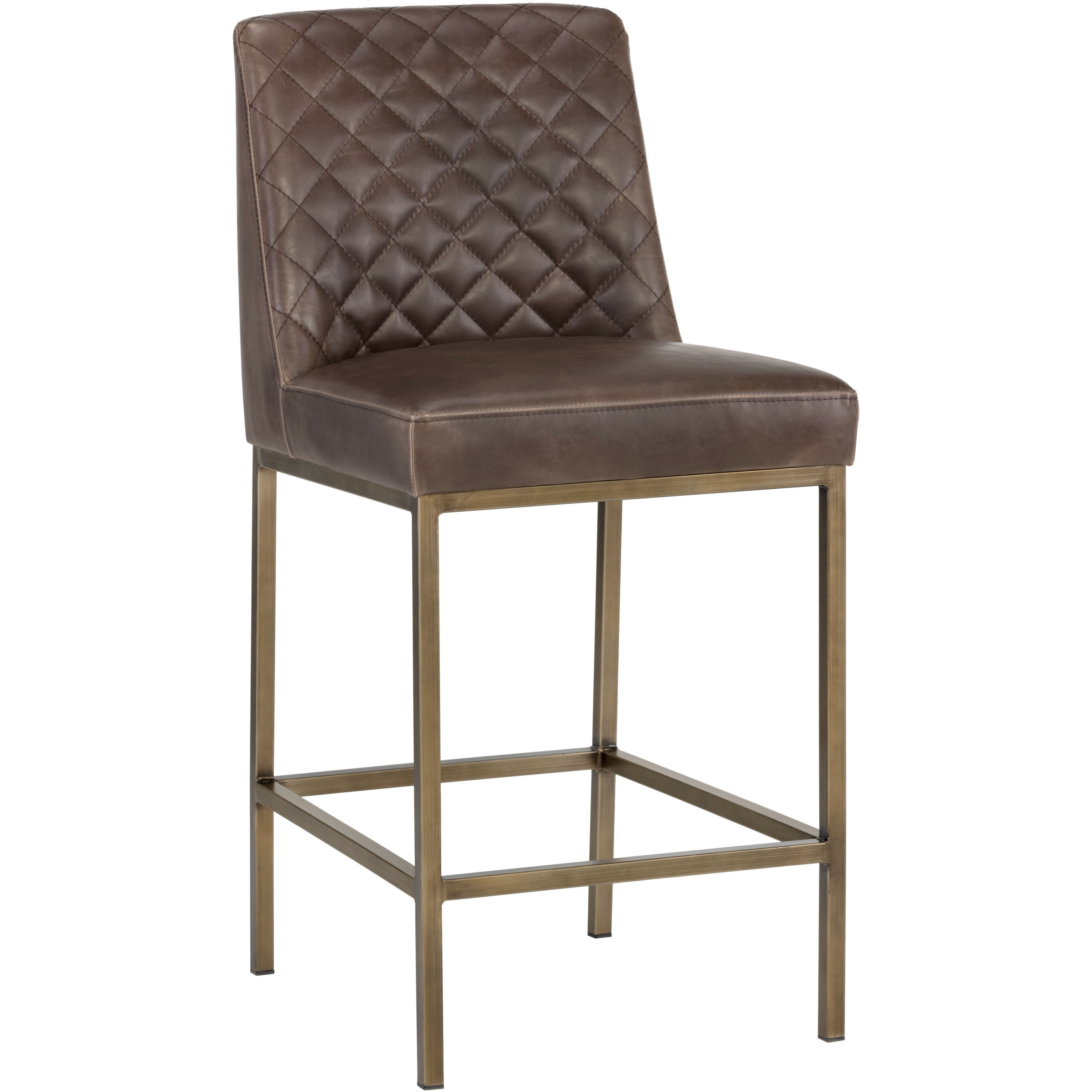 Leighland 38 inch Havana Dark Brown Counter Stool